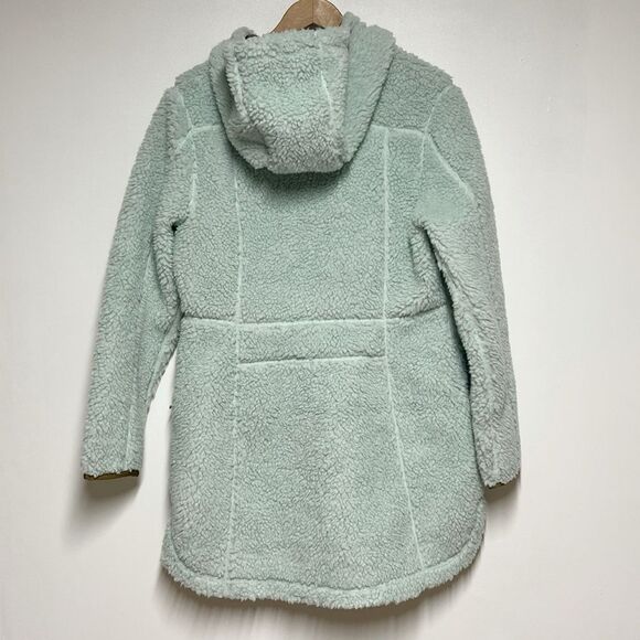 L.L. Bean Women's Mountain Pile Fleece Coat Light Aqua Blue Size M - Picture 4 of 7